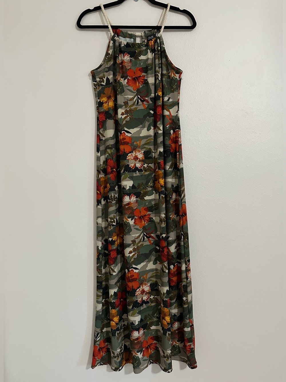 Love Tropical Print Maxi Dress